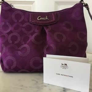 Purple Signature Coach Crossbody
